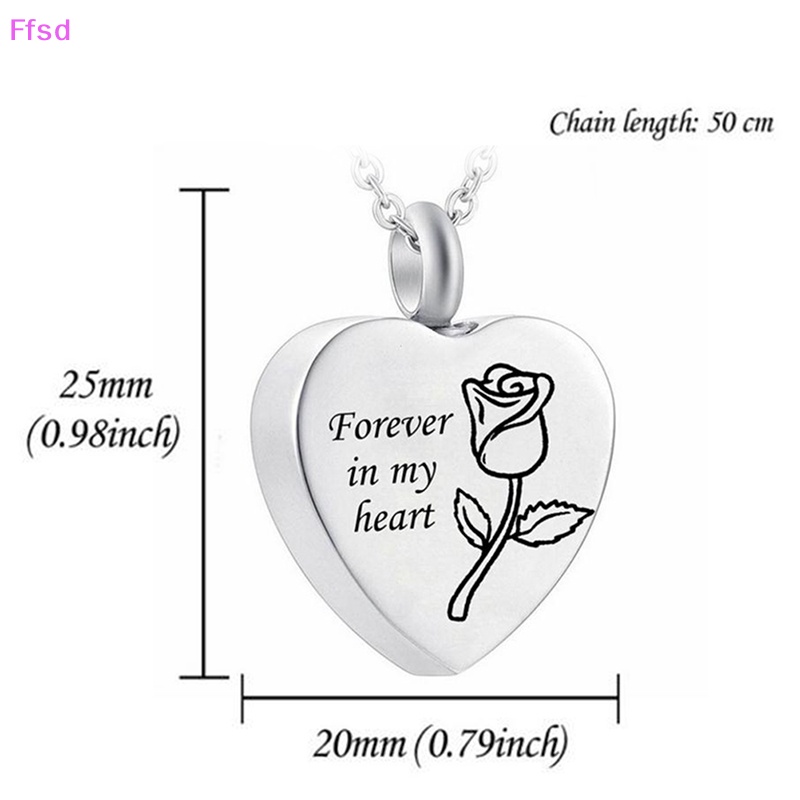 Vòng cổ Mặt Trái Tim Khắc Chữ Forever In My Heart Thời Trang