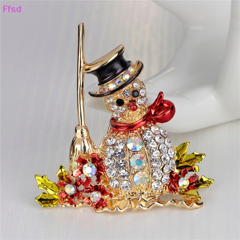 {Ffsd} Trâm Cài Áo Hình Người Tuyết Giáng Sinh Đính Đá Đáng Yêu Phong Cách Mới Ghim Cài Áo Hình Người Tuyết Đính Đá Nhân Tạo Thời Trang 1pc Mới - 1 Cái Mới