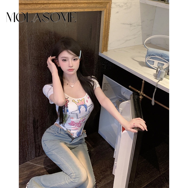 Áo Liền Quần Ngắn Tay Cổ Tròn Màu Trơn Thời Trang 2023 Cho Nữ