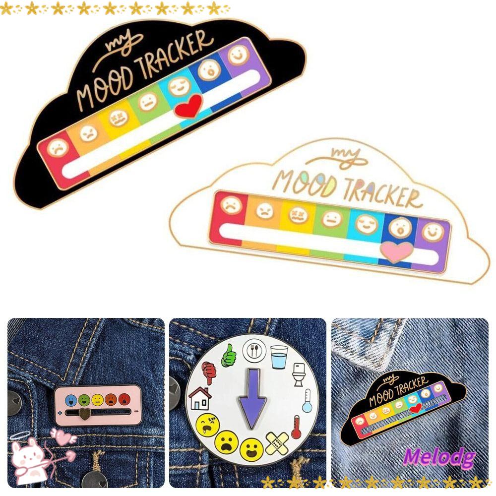 MELODG Ghim Cài Áo Hình Mũ Pin My Social Mood Switching Hat Sáng Tạo