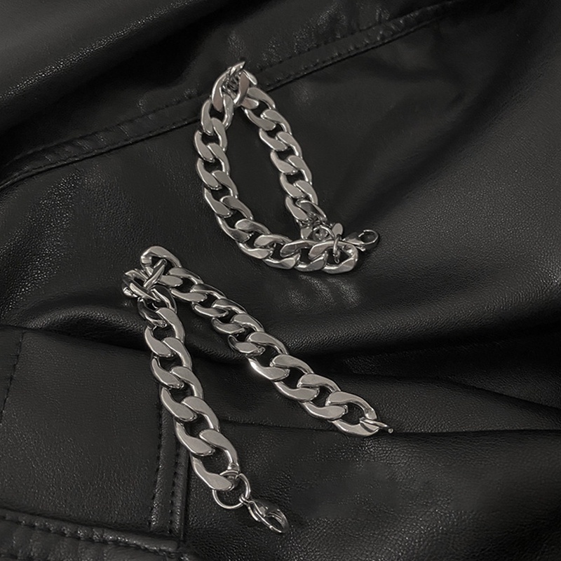 Vòng Tay Dây Xích Bằng Thép Không Gỉ 10mm Phong Cách Hip Hop Cho Nam &amp; Nữ