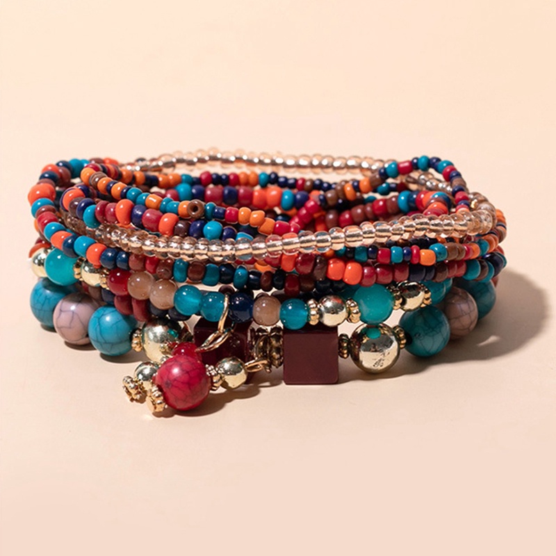 Set 8 Vòng Tay Chuỗi Hạt Phong Cách Boho