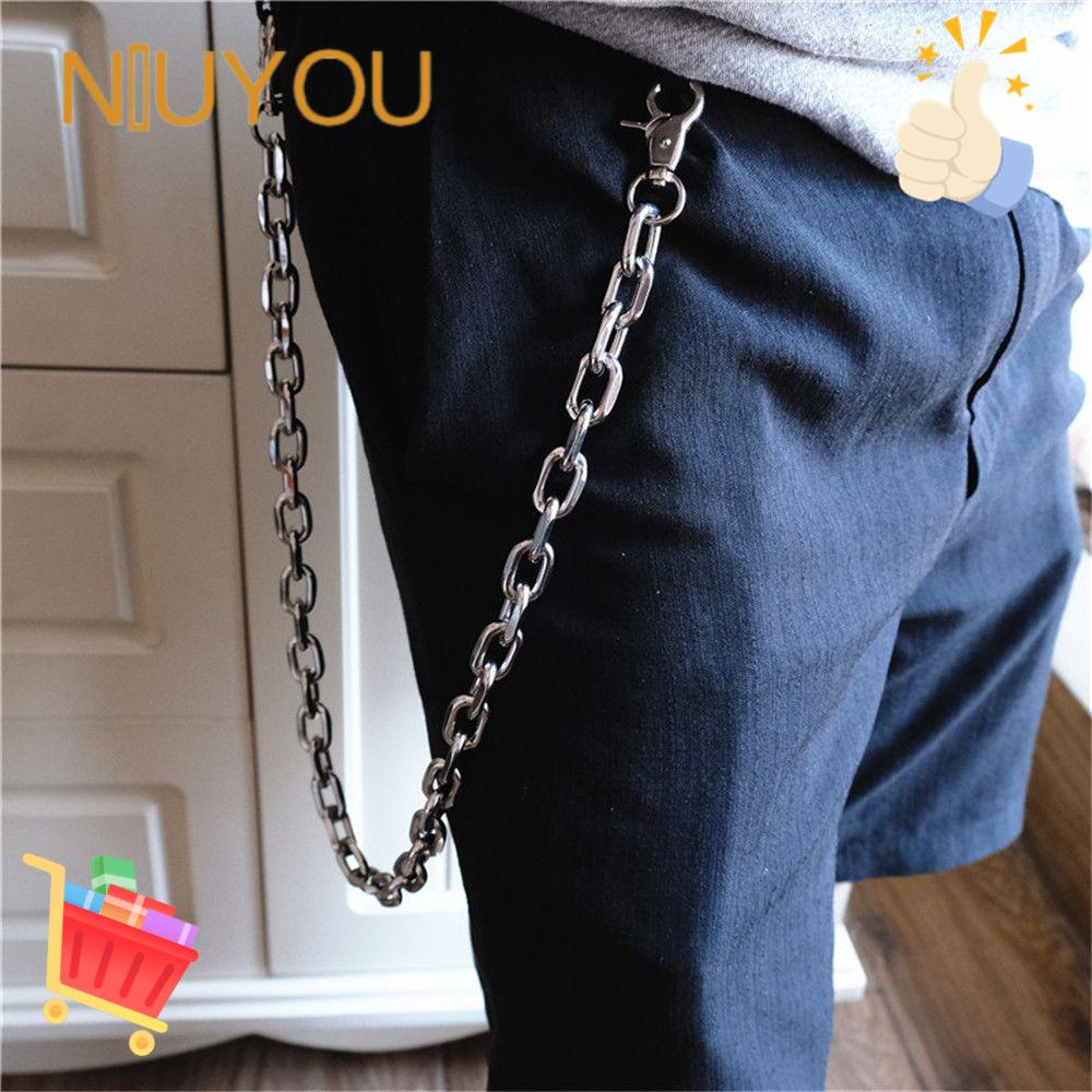 NIUYOU Móc Khóa Hình Vòng Nhẫn Lớn Phong Cách Punk Rock