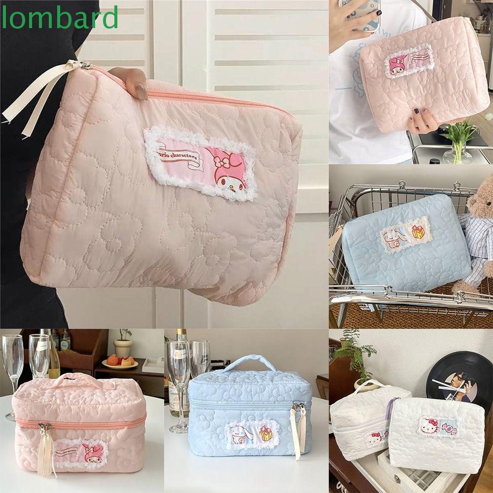 LOMBARD Túi Đựng Mỹ Phẩm / Đồ Vệ Sinh Cá Nhân Du Lịch Sức Chứa Lớn Họa Tiết Hoạt Hình My Melody Phong Cách Hàn Quốc Cho Nữ