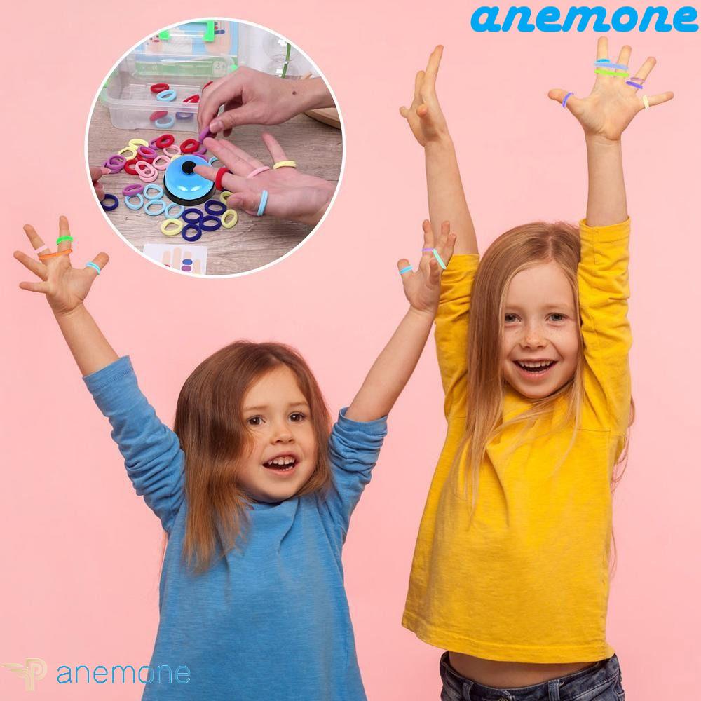 ANEMONE Đồ Chơi Vòng Giấy Nhiều Màu Sắc Bằng Cao Su Nhựa Giúp Rèn Luyện Trí Thông Minh Cho Bé