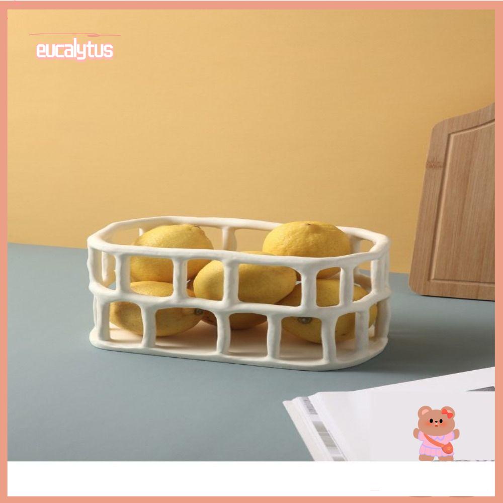 EUTUS Giỏ Đựng Trái Cây Bằng Nhựa Resin Màu Trơn Phong Cách Bắc Âu
