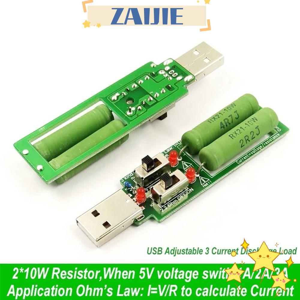 ZAIJIE24 Usb Kiểm Tra Tải Điện Trở DC Với Công Tắc Pin