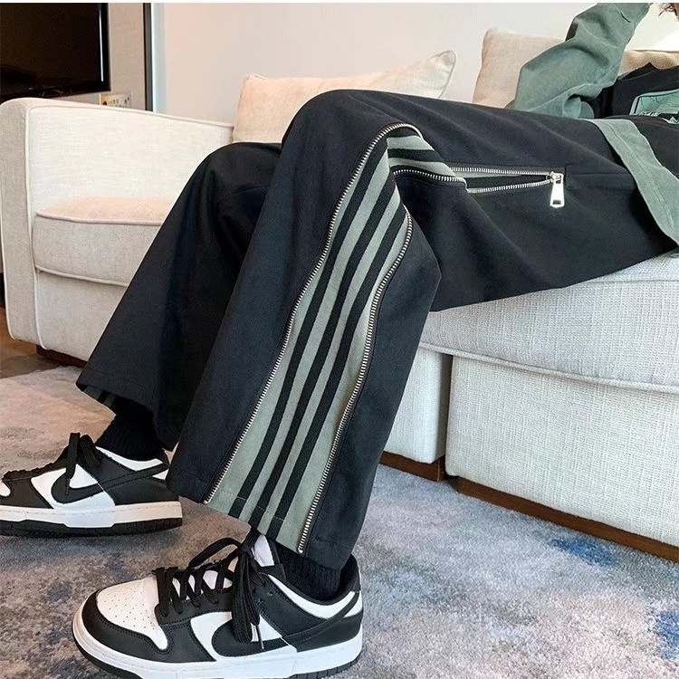 Quần Dài Ống Rộng Phong Cách Đường Phố Nhật Bản Cá Tính Dành Cho Nam