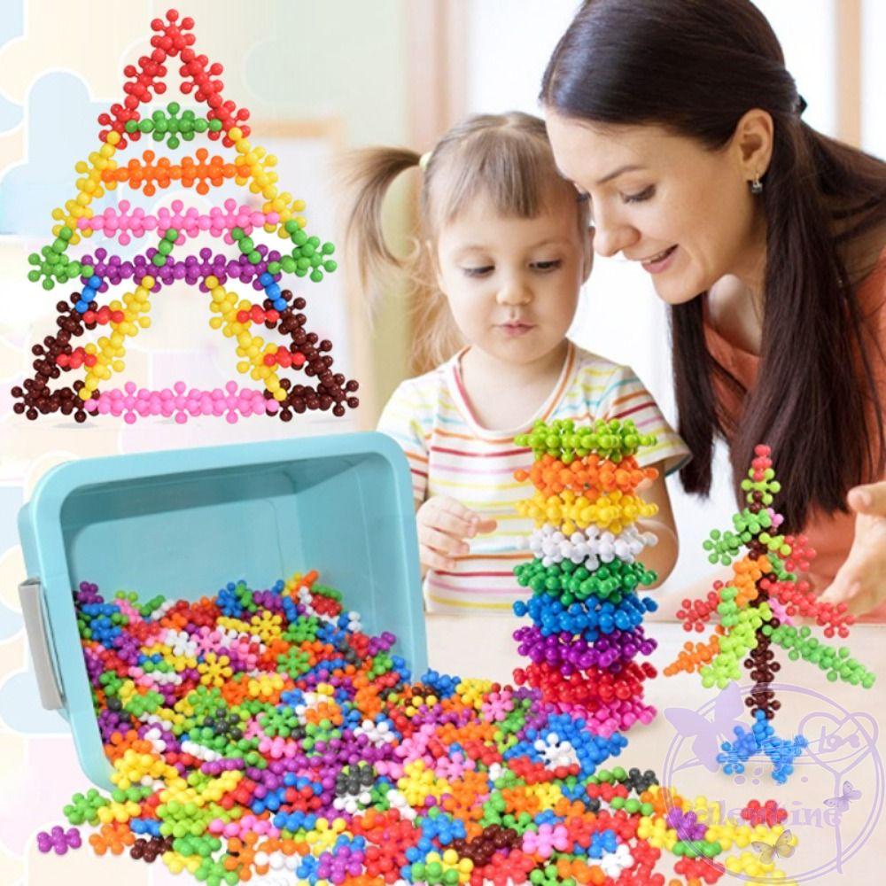 AVALENTINE Bộ Đồ Chơi Lắp Ráp Hình Hoa Tuyết 3D Bằng Nhựa Dành Cho Bé