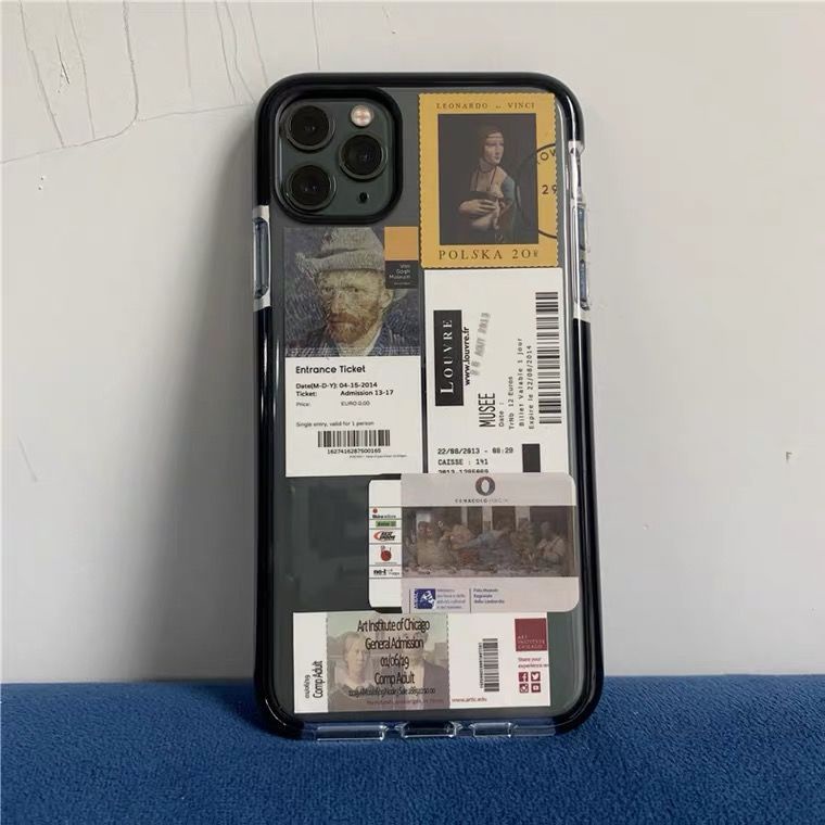 Ốp Điện Thoại Silicon Trong Suốt Hình Tròn Họa Tiết Tranh Sơn Dầu Cổ Điển Cho Iphone 8 13 Xsmax x xr12iPhone11plus67 YL4Q