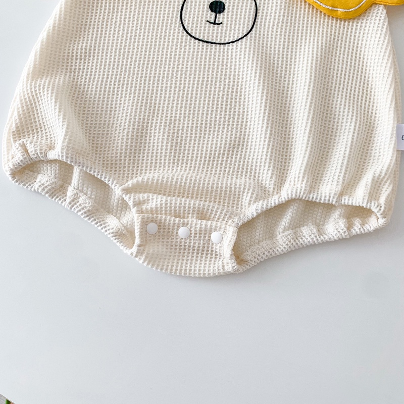 Bộ Áo Liền Quần Bằng Cotton Tay Ngắn In Hoạt Hình Đôi Cánh Dễ Thương Thời Trang Mùa Hè Cho Bé Trai Và Gái 0 -