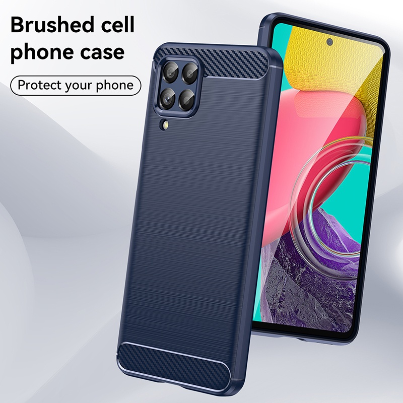 Ốp điện thoại chống sốc bằng sợi Carbon cho Samsung Galaxy Quantum3 5G M54 M56 M36 M17 M55 5G XCover