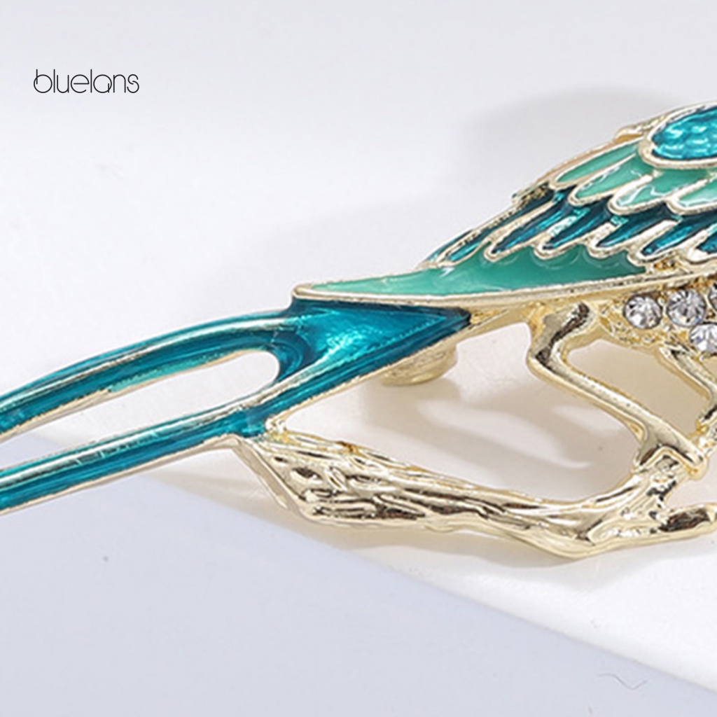 Ghim Cài Áo Hình Chú Chim Đính Đá Ngọc Trai Nhân Tạo Thời Trang