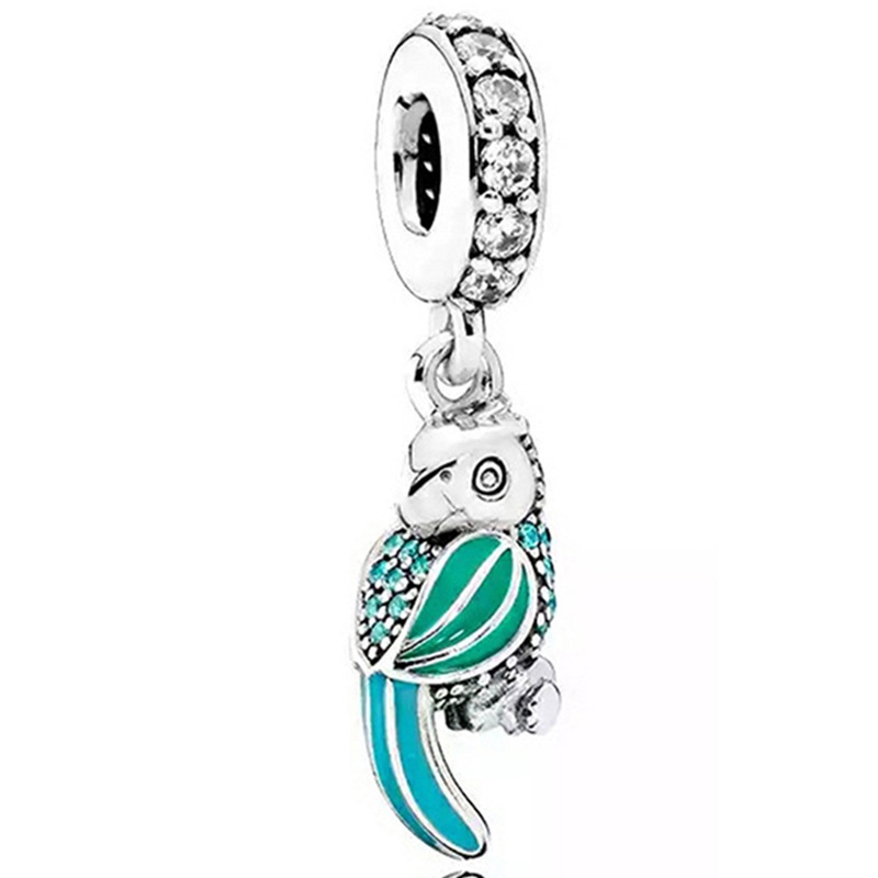 Hạt Charm Màu Xanh Lá / Bạc Phong Cách Vintage Phù Hợp Làm Trang Sức Cho Nữ