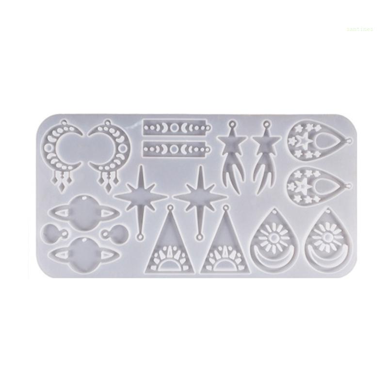 Khuôn Silicone Hình Mặt Trăng Và Ngôi Sao Làm Móc Khóa DIY