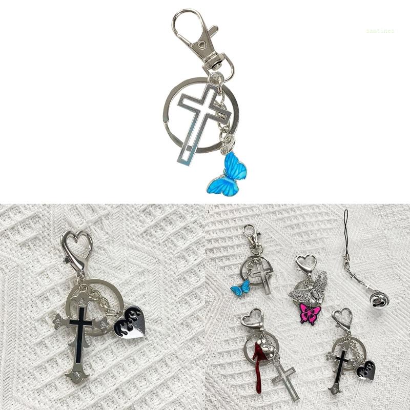 Móc Chìa Khóa Hợp Kim Hình Bươm Bướm / Ngọn Lửa Độc Đáo