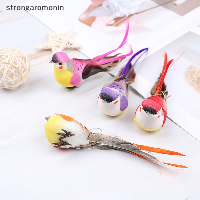 Tổ Chim Nhân Tạo mini Có Lông Vũ Dùng Trang Trí Nhà Cửa / Sân Vườn