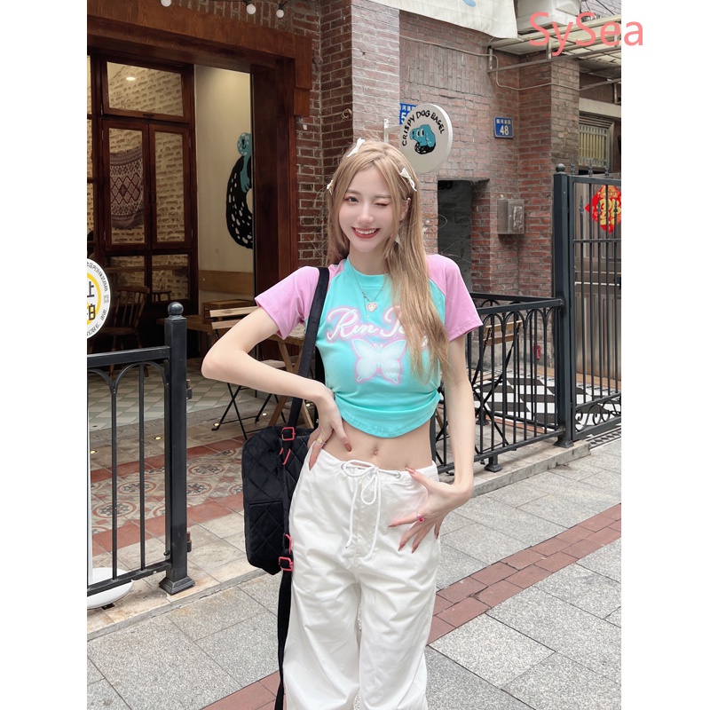 Áo Sơ Mi Ngắn Tay Họa Tiết Bướm Xinh Xắn Theo Phong Cách Mùa Hè Dành Cho Nữ