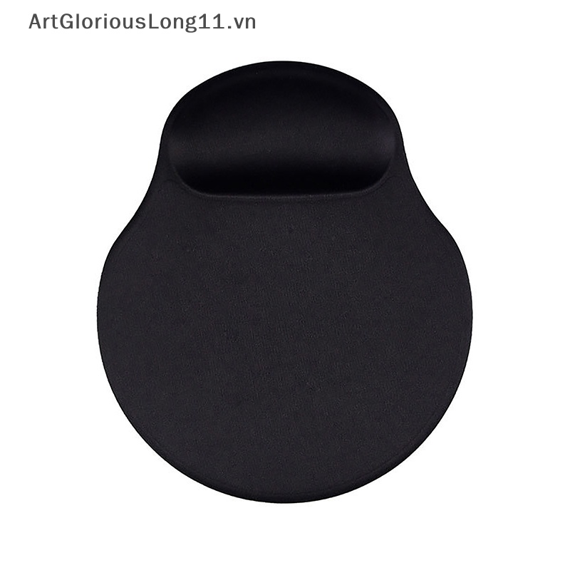 Tấm Lót Chuột Màu Đen Có Đệm Kê Cổ Tay Chống Trượt Cho PC Laptop