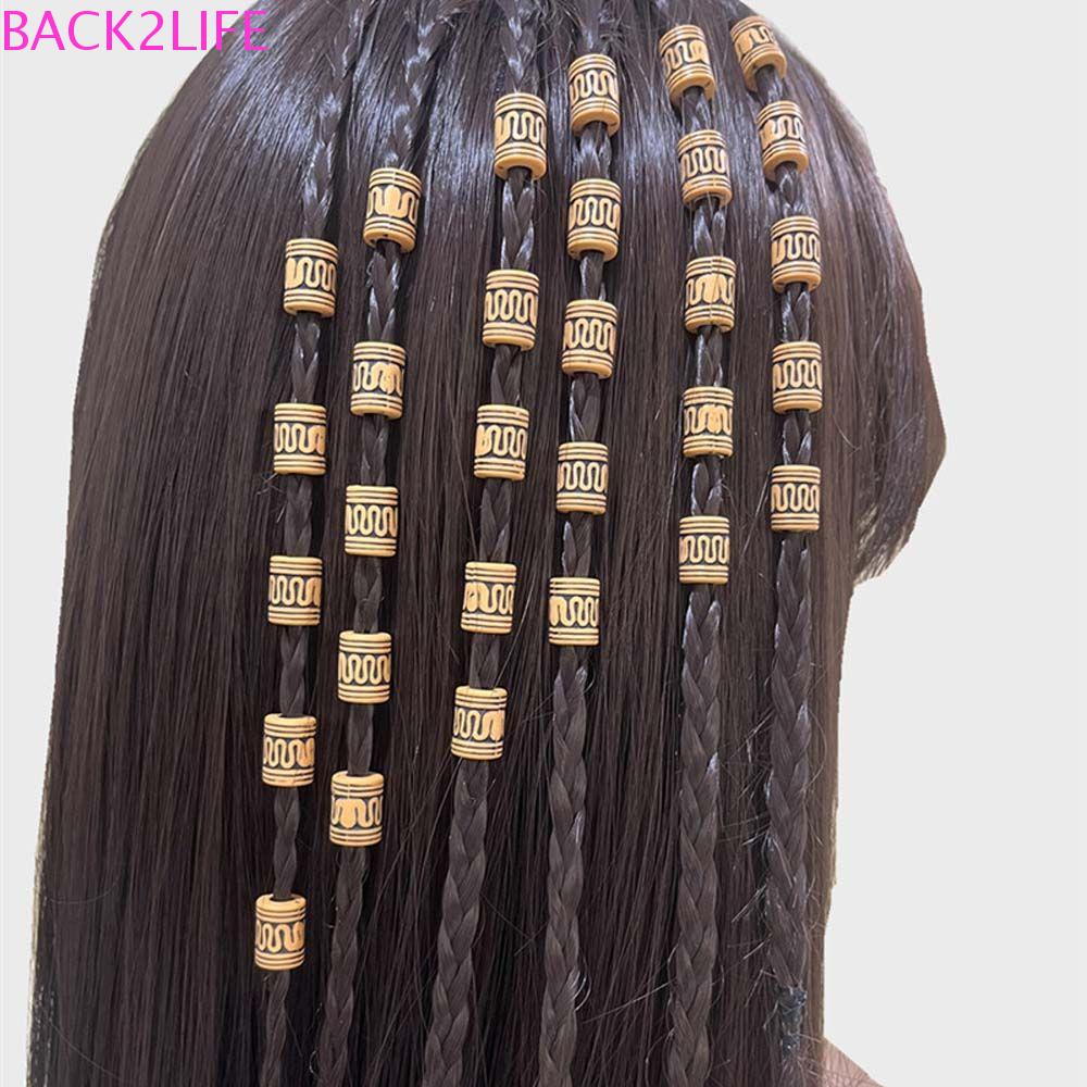 BACK2LIFE Vòng Bện Tóc Bằng Tay Trang Trí Hạt Cườm Xinh Xắn Cho Nữ