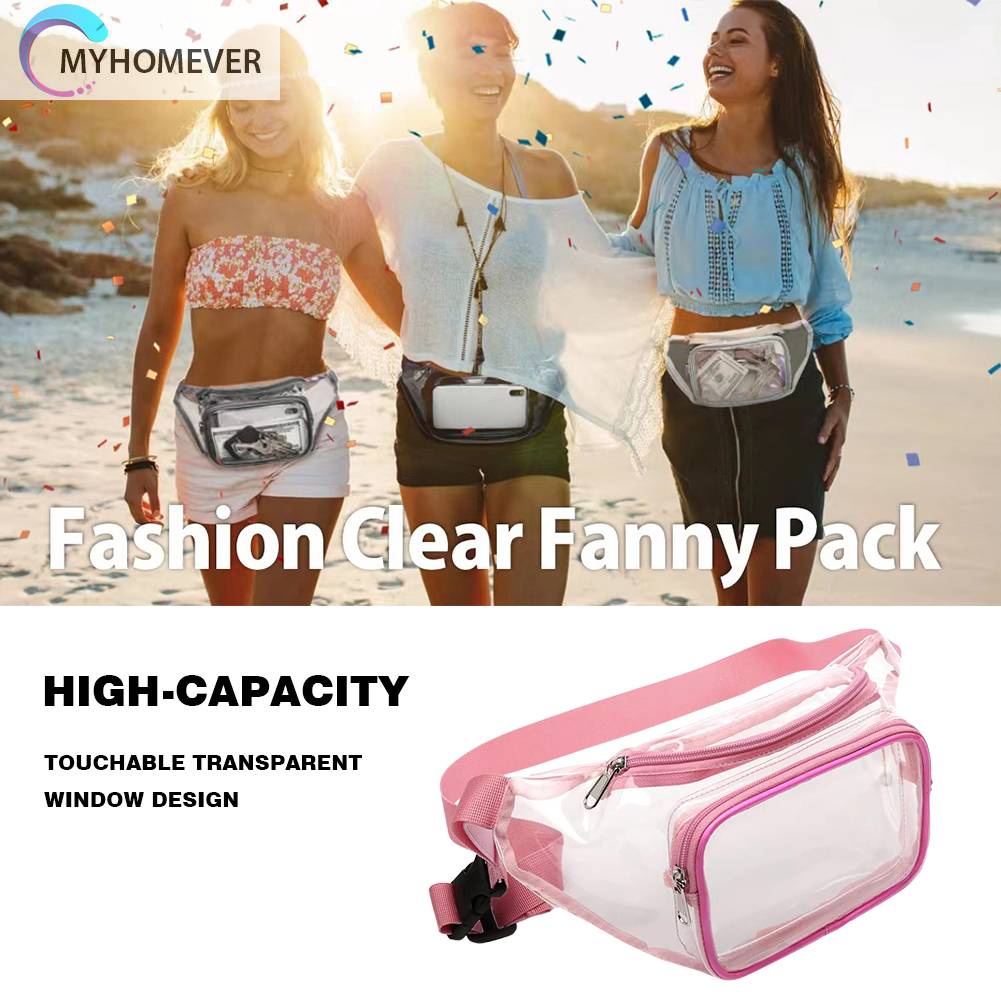 Túi Đeo Chéo Thể Thao Bằng PVC Trong Suốt Sức Chứa Lớn