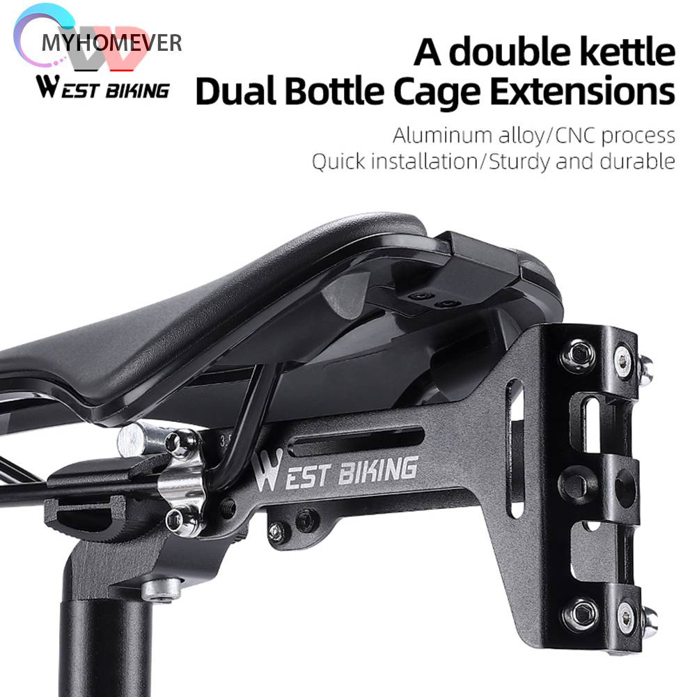 Giá Đỡ Bình Nước Nối Dài Bằng Hợp Kim Nhôm Gắn Yên Xe Đạp Tiện Lợi