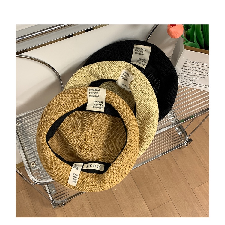 Mũ Beret Dệt Kim Mỏng Thoáng Khí Thời Trang Mùa Hè Phong Cách Nhật Bản Cho Nữ