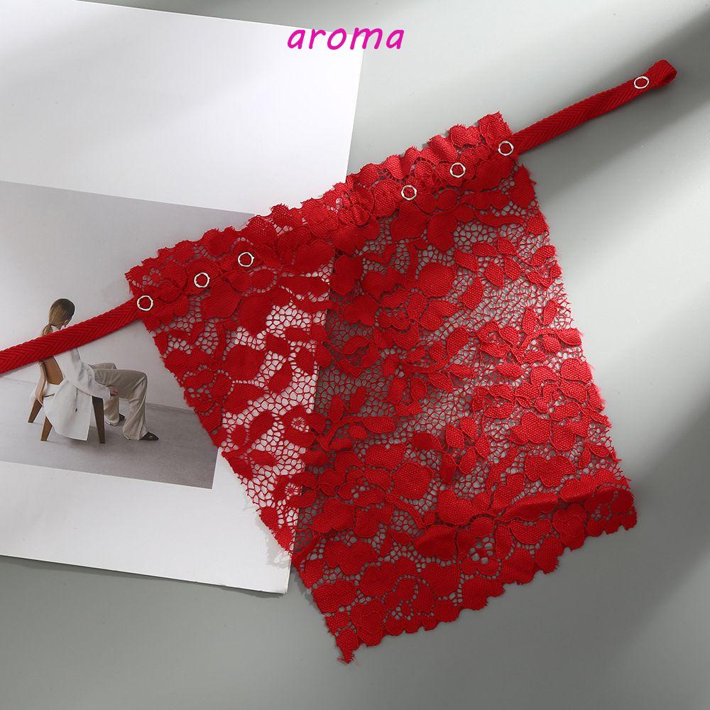 AROMA Áo Ống Ren Hoa Thoáng Khí Có Thể Điều Chỉnh Chống Chói Phong Cách Hàn Quốc Cho Nữ