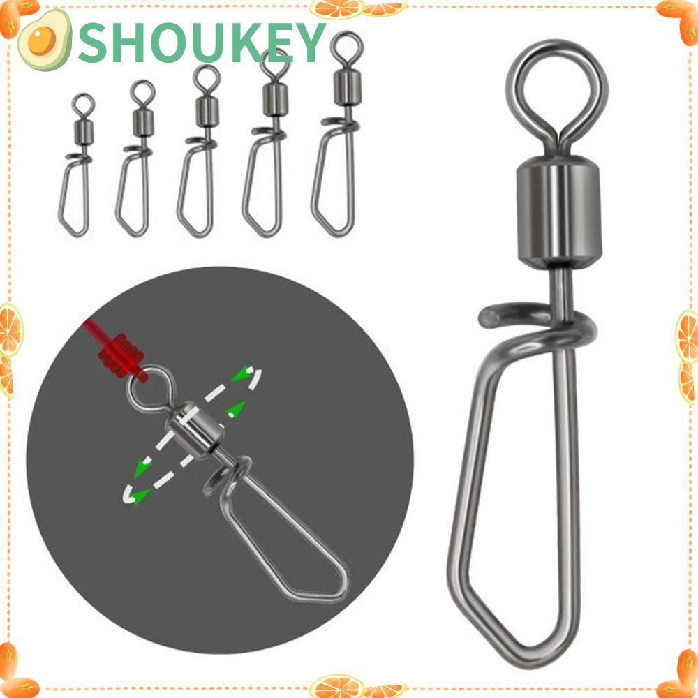 SHOUKEY Set 20 Khóa Câu Cá Chữ T Bằng Thép Không Gỉ