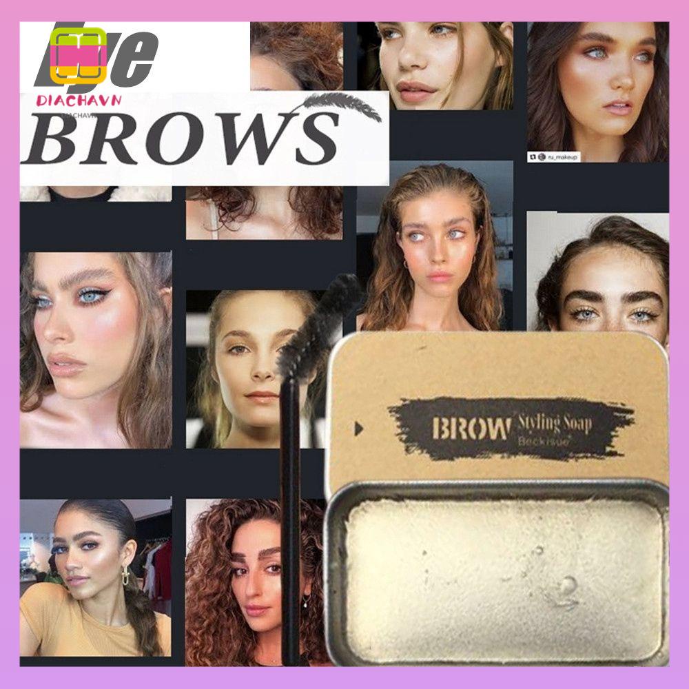DIACHAVN Xà Phòng Lông Mày Kèm Cọ Chống Thấm Nước Lâu Trôi