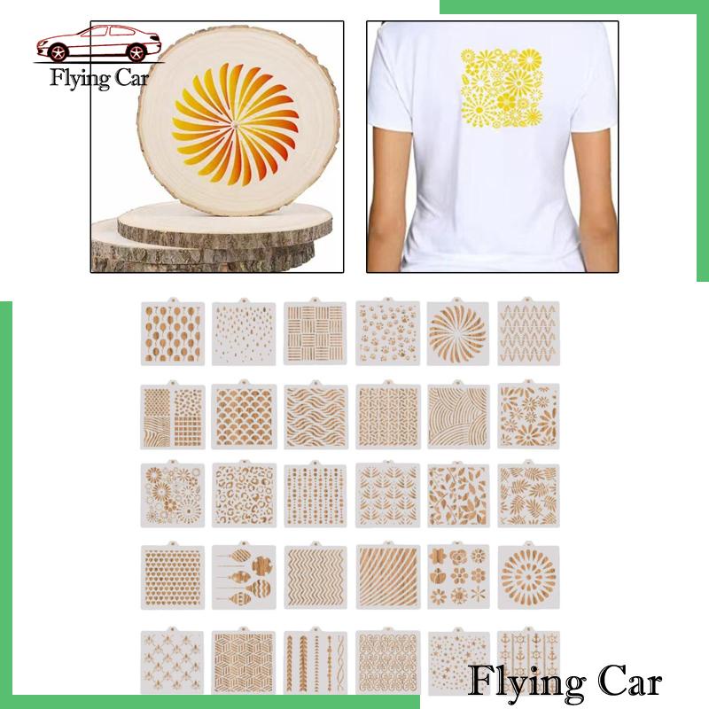 Bộ 30 Khuôn Cắt In Nổi Bằng Gỗ Dùng Trang Trí Tường DIY