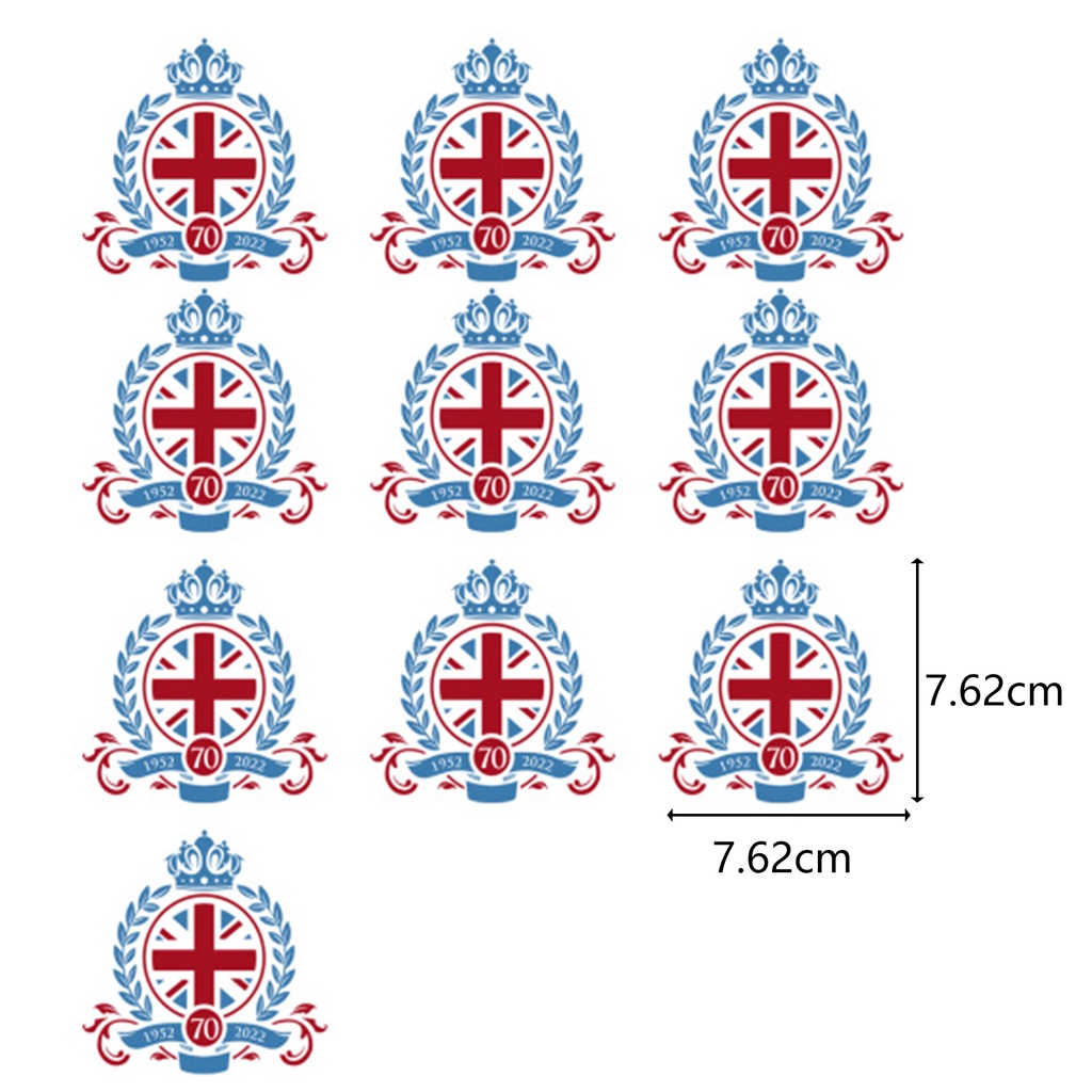 Set 10 Miếng Dán Trang Trí Sinh Nhật 70th Bằng PVC In Chữ Remembrance Thoải Mái