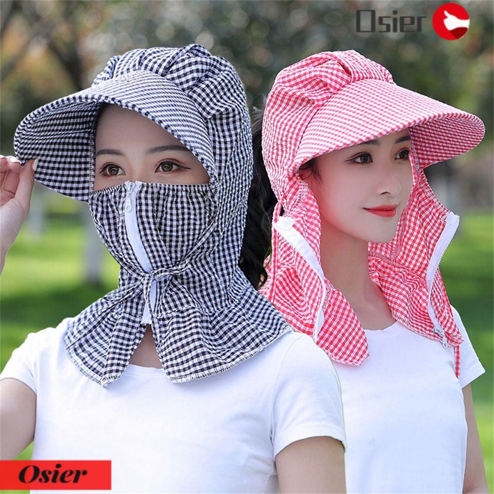 OSIER1 Mũ Chống Nắng Kèm Tấm Che Mặt Và Cổ Chống Tia UV Thời Trang Mùa Hè
