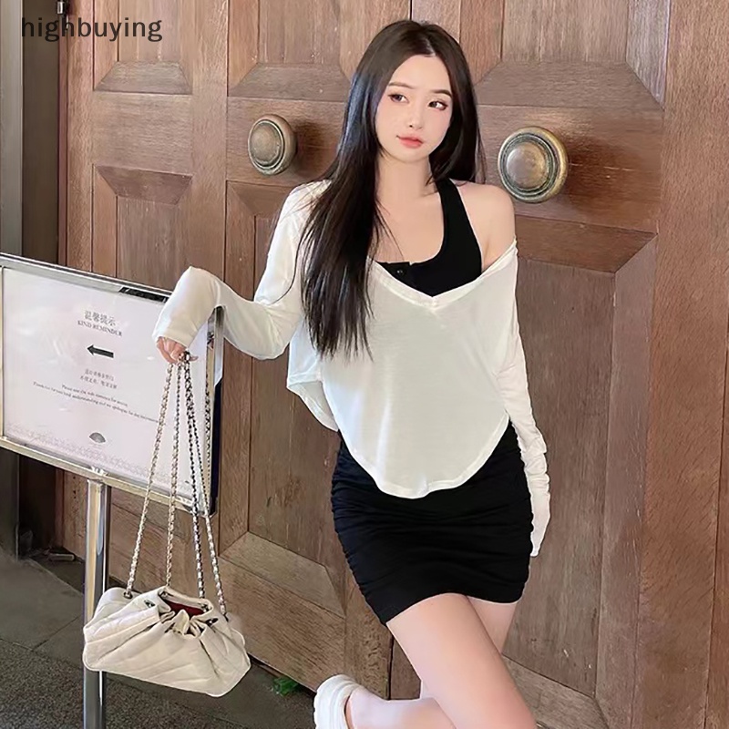 Đầm Mini Hai Dây Màu Trơn Dáng Ôm Thời Trang Mùa Hè Dành Cho Bạn Nữ Mới