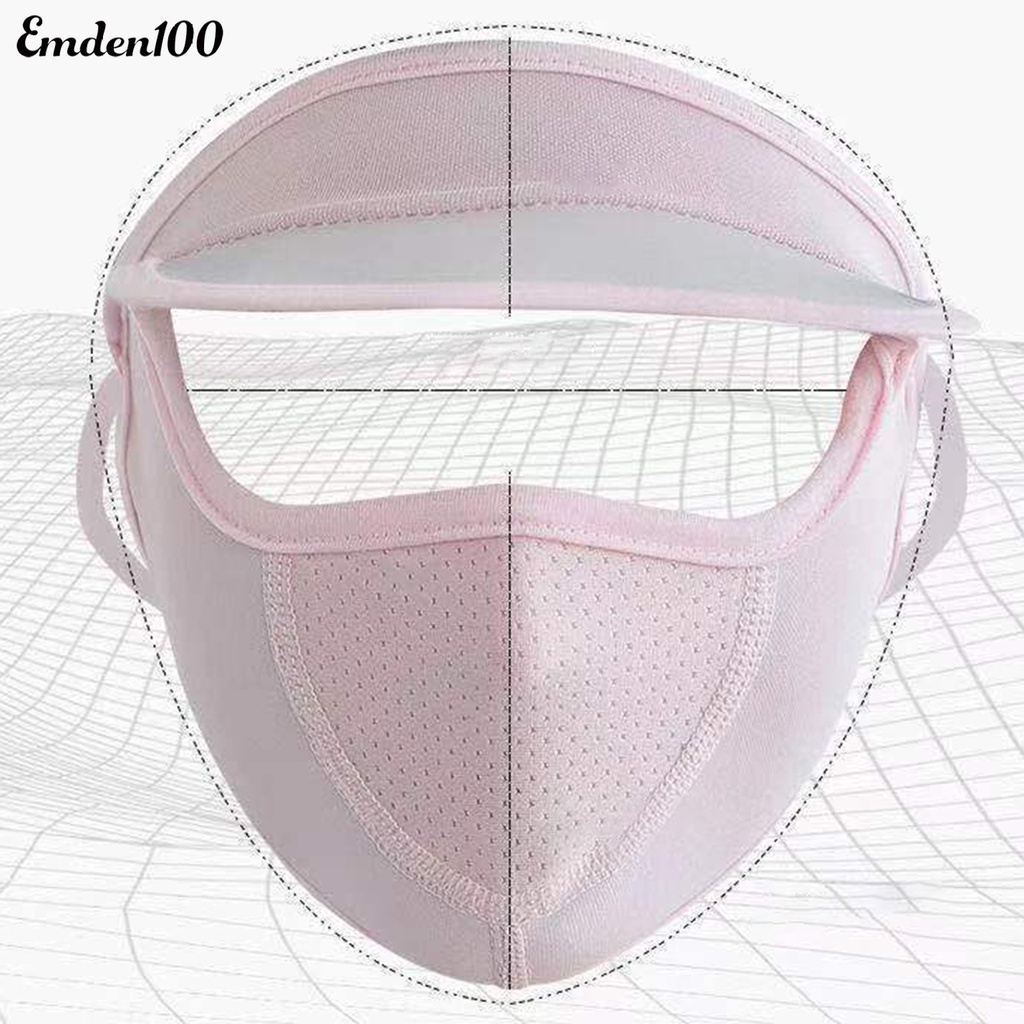 [EMDEN] Mũ Đi Xe Đạp Có Vành Che Mặt Bằng Silicone Thoáng Khí Có Vòng Đeo Tai Cho Hoạt Động Thể Thao Ngoài Trời