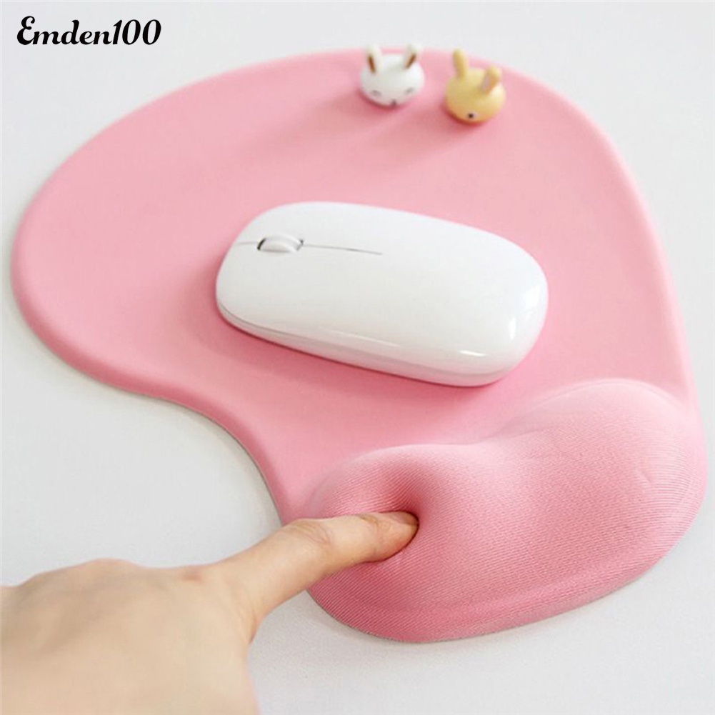 Miếng Lót Chuột Silicon Mềm Chống Trượt Có Đệm Đỡ Cổ Tay Thoải Mái Cho PC Laptop