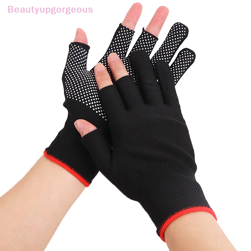 Găng Tay Nửa Ngón Bằng Nylon Chống Trượt Thoáng Khí Có Thể Chạm Màn Hình Cảm Ứng Cho Nam Nữ