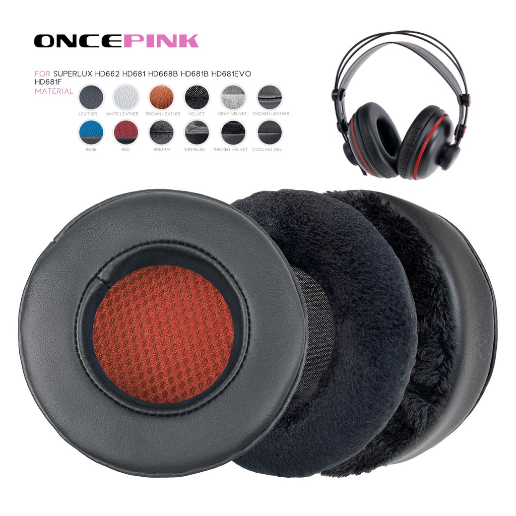 Miếng đệm tai thay thế Onepink cho Superlux HD662 HD681 HD668B HD681B HD681EVO HD681F Tai nghe dày đ