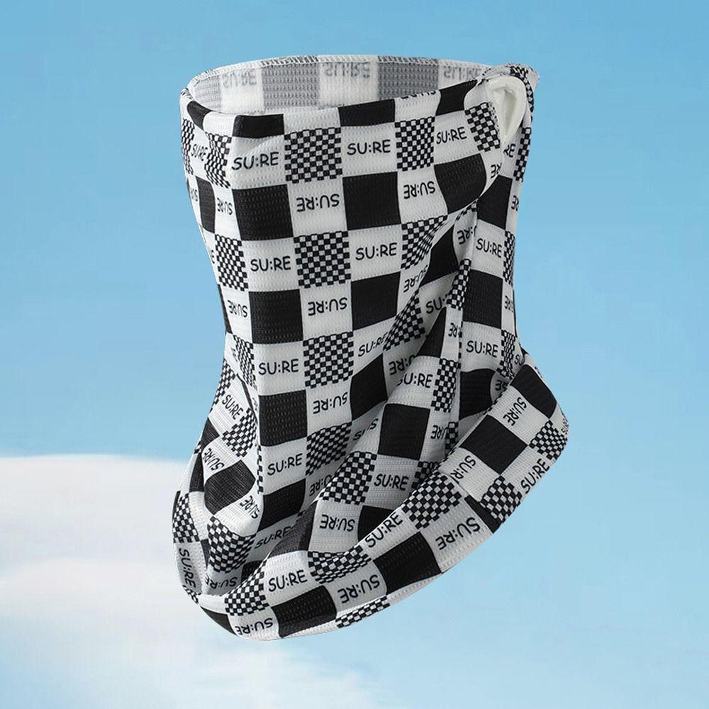 OCEANMAP Khăn Choàng Cổ Kiêm Khẩu Trang Chống Nắng Vải Lụa Lạnh Mỏng In Chữ Cá Tính Dùng Khi Đạp Xe Mùa Hè