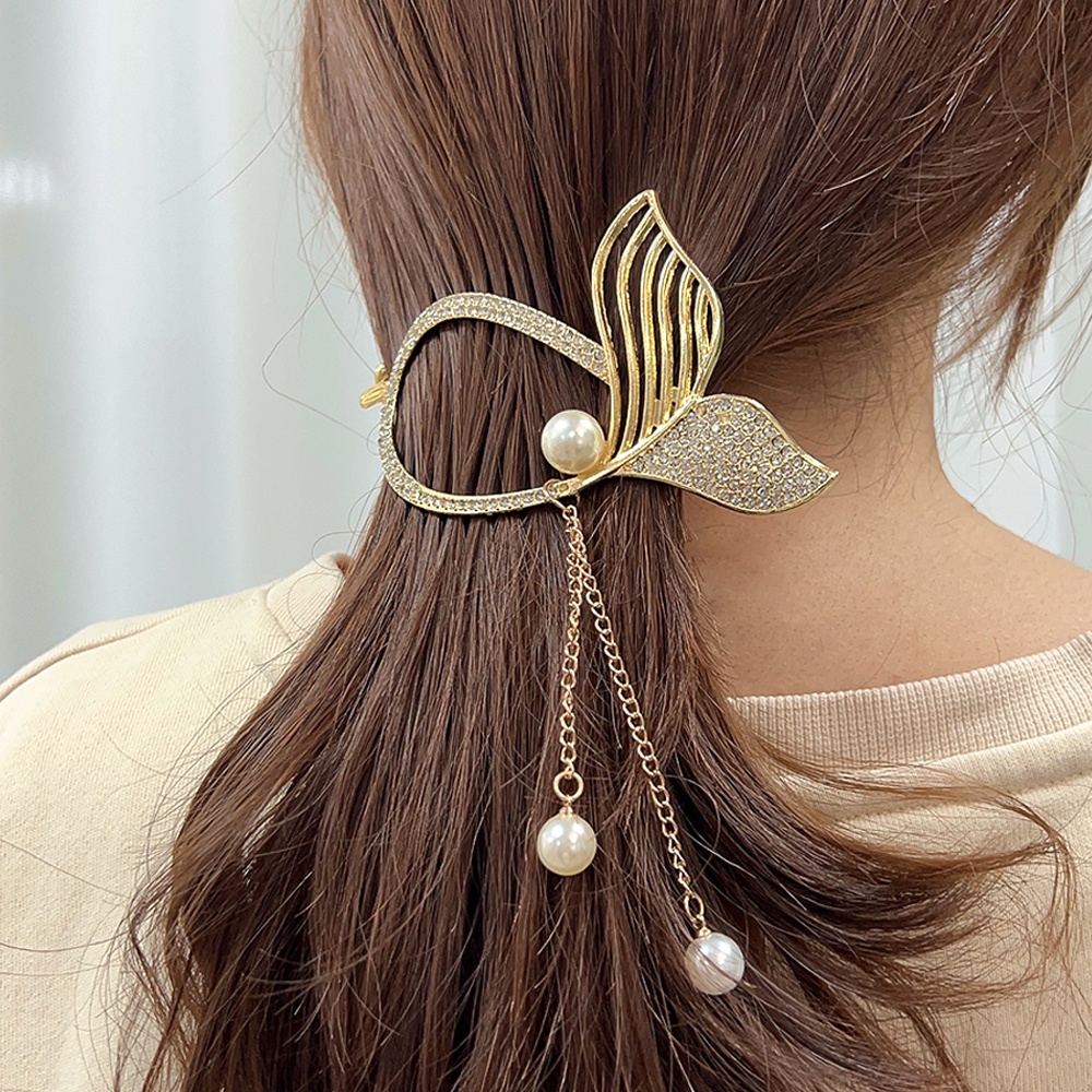 Kẹp Tóc Đính Ngọc Trai Giả Thanh Lịch Dành Cho Nữ
