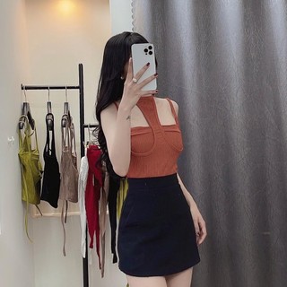 Áo xốp nhật kiểu dây yếm cột cổ
