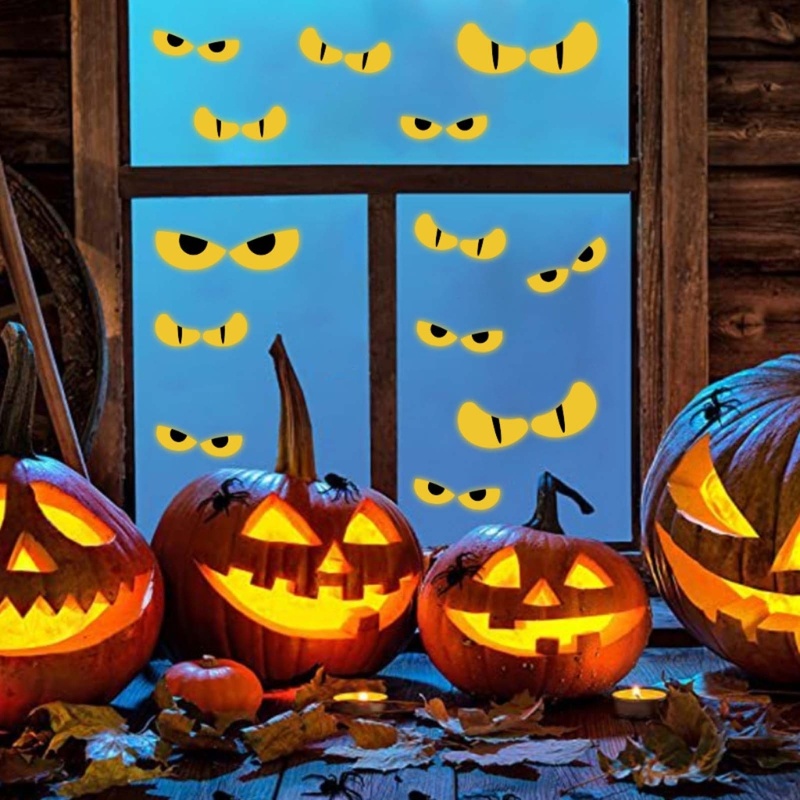 Miếng Dán Tường Hình Đôi Mắt Phát Sáng Trong Đêm Dùng Trang Trí