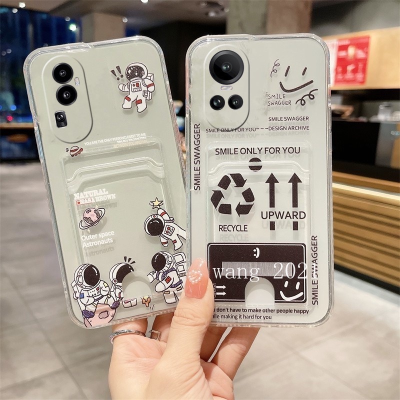 Ốp Điện Thoại TPU Silicon Mềm Có Ngăn Đựng Thẻ Cho OPPO Reno10 Pro + Plus 5G Reno 10 Reno10Pro + OPPO A78 4G 2023