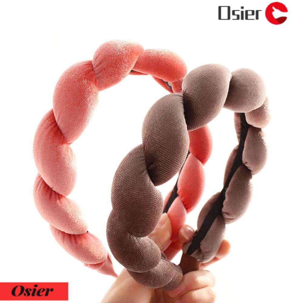 OSIER1 Băng Đô Cài Tóc Bằng Xốp Màu Sắc Trơn Dành Cho Nữ