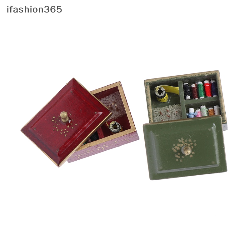 Hộp Dụng Cụ May Vá mini 1: 12 Cho Nhà Búp Bê ifashion365
