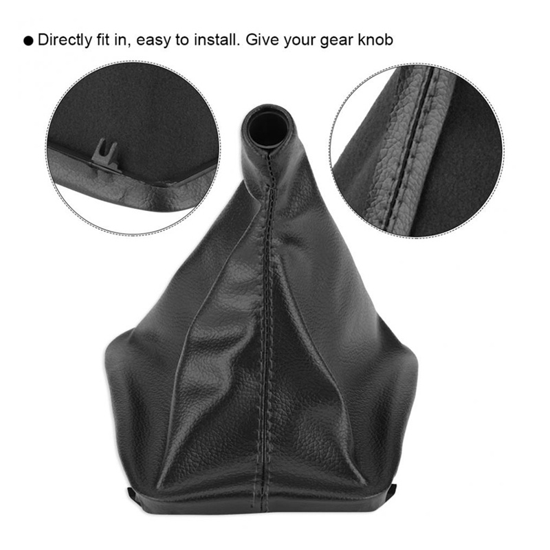 Vỏ Bọc Cần Số Xe Hơi BMW E30 E34 E36 E46 Z3 Bằng Da PU Màu Đen Chống Bụi