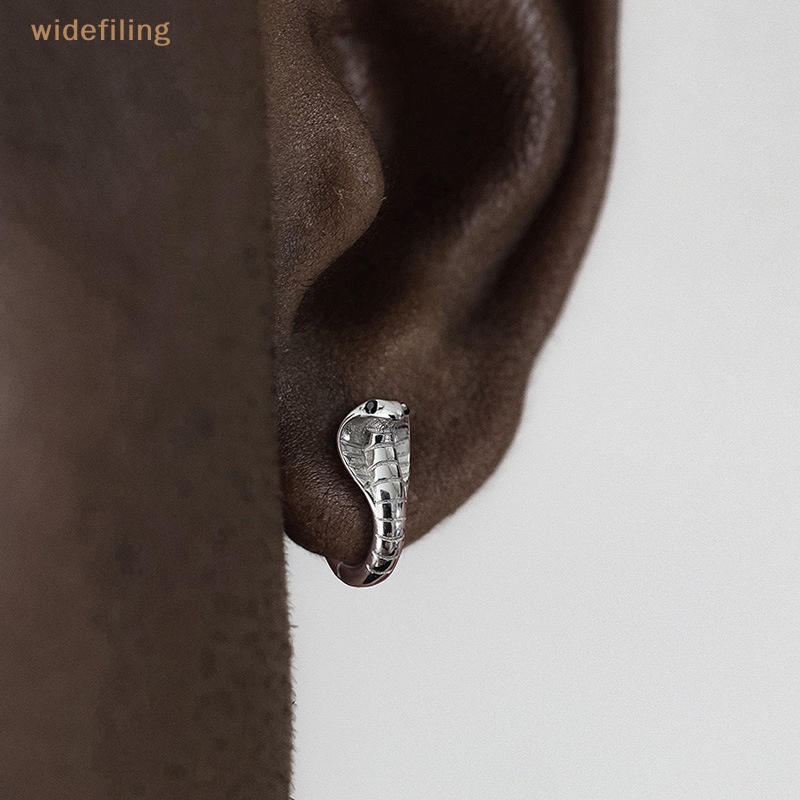 Bông Tai Hình Rắn Đính Đá Zircon Màu Xanh Lá Cây Phong Cách Hip Hop Thời Trang Cho Nam Và Nữ