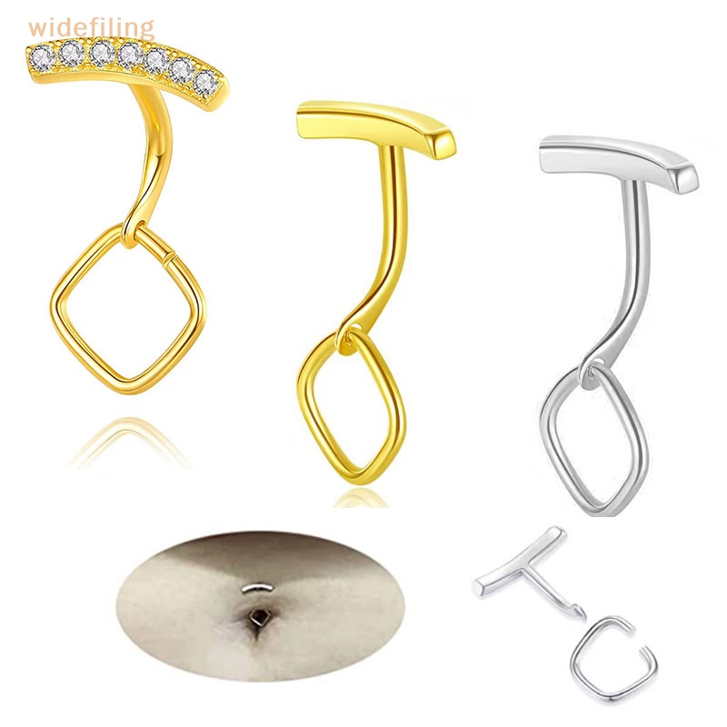 Khuyên Rốn Bằng Thép Không Gỉ Dáng Thẳng Đơn Giản Thời Trang Cho Nữ