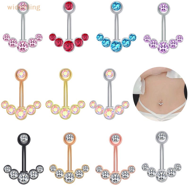 1 Khuyên Rốn Đính Đá Lấp Lánh Trang Sức Múa Belly Dance Cho Nữ