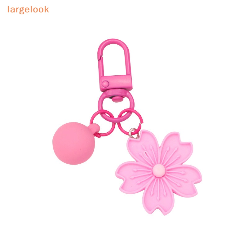 [Lớnlook] Móc Khóa Trang Trí Túi Đựng Tai Nghe / Túi Xách Hình Quả Cầu Sơn Màu Hoa Anh Đào Nhiều Màu Dễ